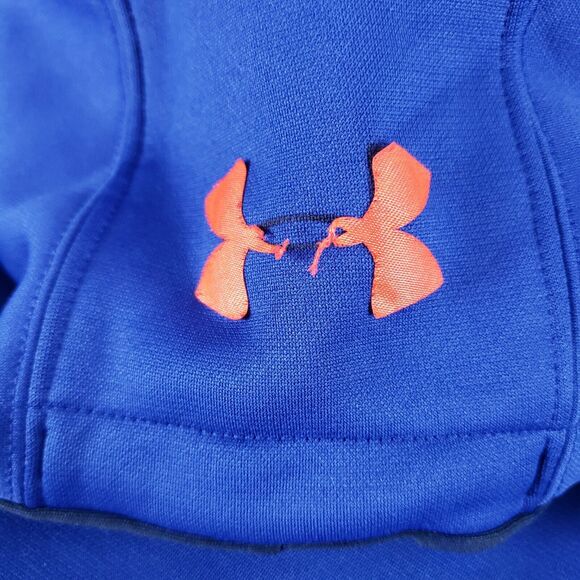 Under Armour UA Storm Hoodie Men SIZE L Blue Hooded Pullover Training Gym FLAWS - Picture 8 of 14